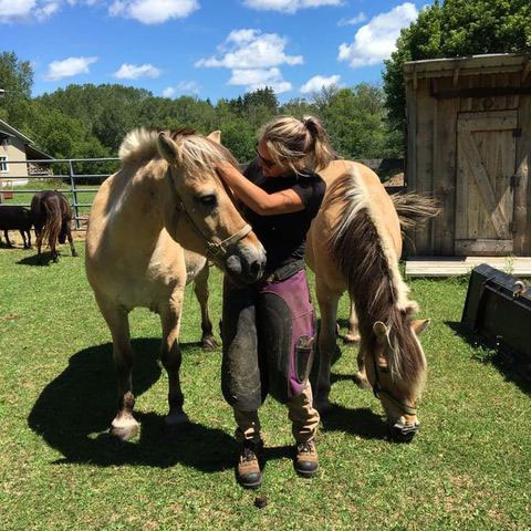 Elisa with horses